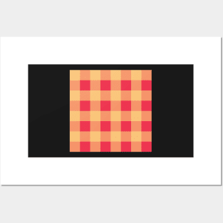 Orchard Plaid - Yellow and Red Posters and Art